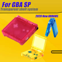 Прозрачный прозрачный белый фиолетовый черный красный для GameBoy Advance корпус SP для GBA SP Консоль Корпус чехол цветные кнопки 2024 - купить недорого