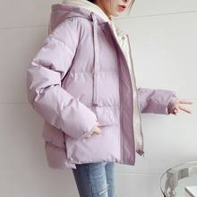 Winter Coat Women 2022 Fashion Winter Jacket Women Cotton padded Warm Parkas Outwear Short Hooded Solid Female Jackets Clothing