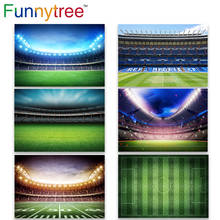 Funnytree Backdrop Photography Studio Boys Football Field Soccer Match Real Party Photo Background Photocall Photozone 2024 - buy cheap