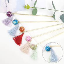 Classic Round Bead Tassel Handmade Hair Sticks Hair Chopsticks Chinese Bridal Wood Hairpins Hair Clip Wedding Hair Jewelry 2024 - buy cheap