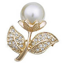 Romantic Flower Large Freshwater Pearl Cute Brooch Chic Gold Silver Color Alloy Brooch Fashion Collar Jewelry 2024 - buy cheap