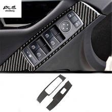 2pcs/Lot Epoxy Glue Real Carbon Fiber Car Window Lift Panel Cover For 2007-2013 Mercedes Benz W204 C200 C300 C180 C260 C63 2024 - buy cheap