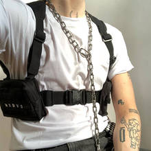 Тактическая Сумка унисекс, уличная нагрудная сумка, функциональная рабочая сумка, жилет в стиле хип-хоп, сумки с двумя карманами, Мужская поясная сумка Kanye West 2024 - купить недорого