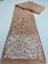 Qualidade super tecido de renda bordado com contas tecido líquido francês JIANXI.C-268.6809 para o vestido de casamento 2024 - compre barato