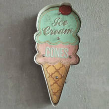 Ice Cream Signs Vintage Cafe Shop Decorative Neon Light Home Decor Metal Plate for Wall Retro Coffee Plaque 2024 - buy cheap