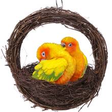 Bird Parrot Nest Hanging Handmade Rattan Bird Parrots Breeding Nest Egg Cage Accessories Birds Supplies C42 2024 - buy cheap