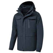 Пуховая куртка для мужчин и женщин, многофункциональная Водонепроницаемая теплая парка с капюшоном, плотный пуховик из 2 предметов, зимняя верхняя одежда 2024 - купить недорого