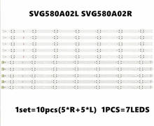 Tiras de luces LED de retroiluminación, recambio para SVG580A02L SVG580A02R vizu, D58U-D3 LFTITSAR, 1 juego = 10 unidades 2024 - compra barato