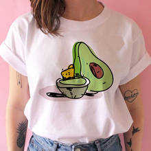 Camiseta feminina vegano de abacate, camiseta estilo coreano, desenho engraçado, ulzzang 90s, tumblr grunge, camisetas de verão 2024 - compre barato