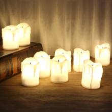 Luz LED tipo vela alimentada por batería de plástico, sin llama, para Festival, decoración de boda, envío directo 2024 - compra barato