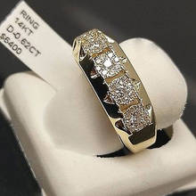 Позолоченное мужское и мужское кольцо из циркония, кольцо на маленький палец для тенниса, ювелирное изделие для мотоциклетвечерние НКИ, Подарок на годовщину, размер 6-13 2024 - купить недорого