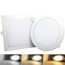 Panel de luz LED regulable, 3w/4w/6w/9w/12w/15w/18w/24w, luz de techo ultradelgada, AC85-265V redondo, color blanco 2024 - compra barato