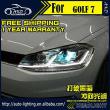 Lâmpada de farol estilo de carro akd, lâmpada de led para vw golf 7 golf 7, atualização golf 7.5-2013 drl h7 d2h, feixe duplo xênon 2024 - compre barato