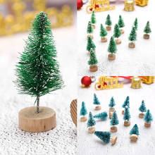 Stand Decoração Mini DIY Craft Pinheiros Vitrine Decoração Acessórios de Mesa de Fibra de Sisal Mesa Decorações Da Árvore de Natal 2024 - compre barato