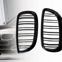 1 Pair Car Grille Gloss Black Replacement ABS Dual Slat Vehicle Grille 51137157277 51137157278 for BMW 3 Series E92 E93 06-09 2024 - buy cheap