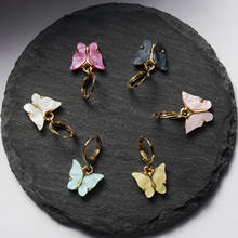 2020 Fashion Elegant Acrylic Butterfly Earrings Simple Cute Korean Female Lady Small Stud Earrings Chic Bohemia Earrings Jewelry 2024 - buy cheap