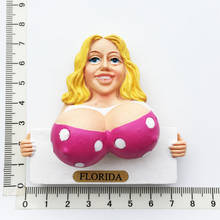 Флорида, женские Магнитные Сувениры на холодильник, магнитные наклейки на холодильник, украшение для дома 2024 - купить недорого