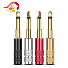 QYFANG 3.5mm 2 Pole Metal Adapter Gold Plated Copper Earphone Plug Headset Audio Jack Wire Connector For MM400 HiFi Headphone 2024 - buy cheap