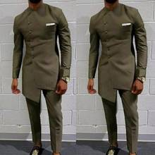 Costume Homme Mariage Vintage Men's Long Wedding Suits Men Attire Groom's Blazer Terno Masculino Slim Fit 2 Pieces Jacket+Pant 2024 - buy cheap