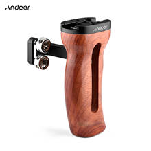 Andoer-Soporte Universal para cámara, mango de madera, empuñadura lateral izquierda/derecha con zapata fría, orificios para tornillos de 1/4 y 3/8 pulgadas 2024 - compra barato