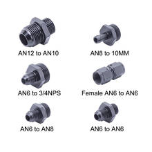 Adaptador de extremidade de mangueira de óleo reto an6 para 34nps, an6 a an6, an6 a an8, an8 a 10mm, an10 a an12, fêmea an6 a fêmea an6 2024 - compre barato