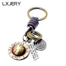 LXJERY Vintage Straw Hat Keychain Leather Weave Key Ring For Men Women Bag Charm Pendant Key Chain Gifts Jewelry 2024 - buy cheap
