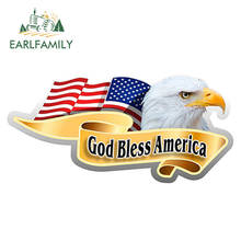 EARLFAMILY 13cm x 6.2cm American Flag God Bless America Car Window Truck Door Bumper Decals Funny Drift Rally Car Stickers 2024 - buy cheap