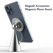 Metal  Phone Holder Macsafe Stand for IPhone 12 Pro Max Mini  Holder Bracket 360 Degree Rotation Desktop Stand 2024 - buy cheap