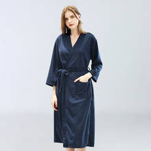 Lovers Casual Nightrobe Solid Robe100% Cotton Waffle Robe Women&Men Soft Bath Robe highly absorbent Sleepwear Loose Homewear 2024 - buy cheap