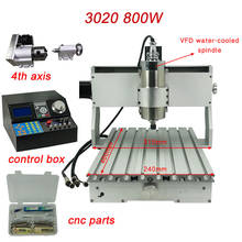 CNC 3020 800W engraving milling machine for DIY working wood PCB metal 3axis 4axis mini cnc router parallel port Mach3 control 2024 - buy cheap