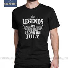 Legends Are Born In July cumpleaños camisetas aniversario Crown hombre Camiseta Vintage Algodón puro manga corta Camisetas ropa única 2024 - compra barato