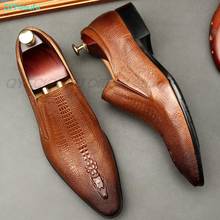QYFCIOUFU-zapatos de vestir de cuero genuino para hombre, calzado Formal de piel auténtica, con clase, para oficina y fiesta 2024 - compra barato