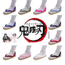 Demon slayer kimetsu no yaiba anime cosplay shoes kamado tanjirou sandals kamado nezuko geta clogs agatsuma zenitsu flip flops 2024 - buy cheap