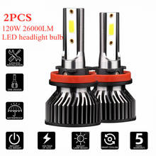 2pcs H4 H7 LED Car Headlight Bulb 120W 26000LM 6000K H1 HB2 9003 H8 H9 H11 H7 LED Bulbs Running Auto Fog Head Lamp 12V 24V 2024 - buy cheap