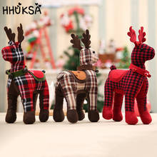 1Pc Cute Elk Doll Christmas Decorations For Home New Year Gift Plush Toy Give Childrens Christmas Tree Decorations Home Decor 2024 - buy cheap