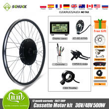 Electric Bike Rear Cassette Hub Motor Wheel 36V48V 500W Ebike Conversion Kit Bicycle 20-29inch700C For EBike Conversion Kit 2024 - buy cheap