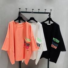 IHOBBY Loose Letter Print Cotton T Shirt Harajuku Tee Round Neck Short Sleeve Casual Femme Streetwear Tee Shirt 2024 - buy cheap