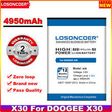 LOSONCOER 4950mAh BAT17613360 Для DOOGEE X30 мобильный телефон аккумулятор + Быстрая доставка 2024 - купить недорого