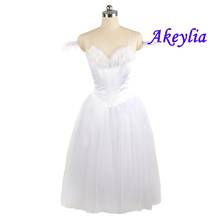 Vestido blanco romántico de Ballet para mujer, vestido largo sin elástico de bailarina de La Sylphide, Bella Durmiente, JNBL98 2024 - compra barato