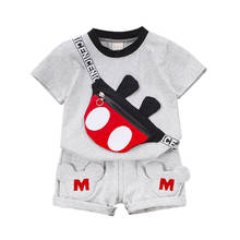 New Summer Baby Clothes Suit Children Fashion Boys Girls Cartoon T-Shirt Shorts 2Pcs/set Toddler Casual Clothing Kids Tracksuits 2024 - купить недорого