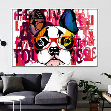 Pintura en lienzo para decoración del hogar, carteles e impresiones de arte de pared, cuadro de Graffiti de Animal colorido abstracto y nórdico moderno 2024 - compra barato