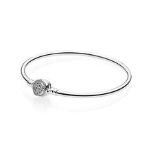 Real 925 Sterling Silver Moments Beauty & the Beast Rose Fashion Bangle Fit Pandora Women Bead Charm Bracelet Gift DIY Jewelry 2024 - buy cheap