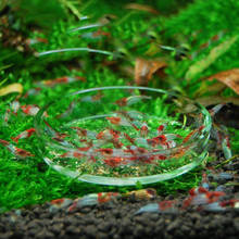 Transparent Glass Aquarium Shrimp Food Feeder Feeding Bowl Dish Fish Tank Crystal Red Shrimp Snail Fish Food Cup Container 2024 - buy cheap