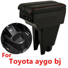 Reposabrazos para Toyota aygo bj, con carga USB, doble capa 2024 - compra barato