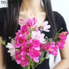 YO CHO 7 Heads Artificial Flowers Silk Coreopais Branch for Christmas Home Wedding New Year Decoration Fake Galsang Silk Flowers 2024 - buy cheap