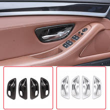 For BMW 5 Series F10 520 528 525 2011-2017 Carbon Fiber Style Car Interior Door Handle Bowl Cover Trim 2024 - buy cheap