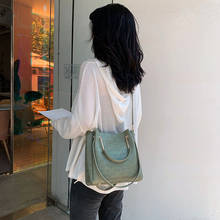 Сумка-мешок Ansloth HPS830 женская с крокодиловым узором, модная миниатюрная сумочка с ручками, саквояж на плечо 2024 - купить недорого
