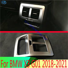 For BMW X3 G01 2018 2019 2020 2021 ABS Chrome Plated Armrest Box Rear Air Vent Frame Trim Cover 2024 - buy cheap