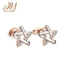 Anillos Yuzuk Real 925 Sterling Silver Romantic Star Stud Earrings For Women Brincos Earrings High Quality Jewelry Anniversary 2024 - buy cheap