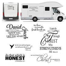 1pcs Compass Motorhome Vinyl Graphic - BIBLE VERSE STICKER  Camper Car Caravan Stickers Decals 2024 - buy cheap